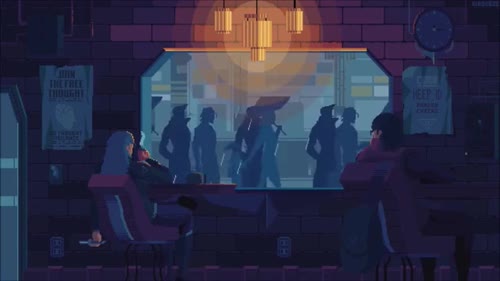 Pixel Cafe Rain