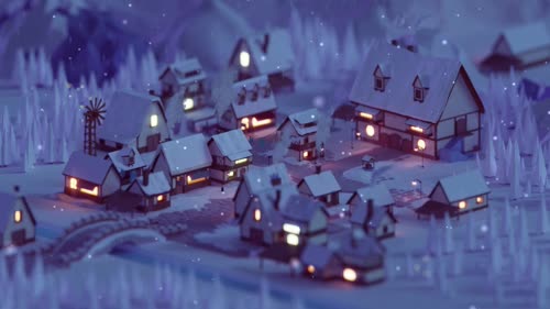 Snow village