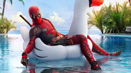 deadpool swimming