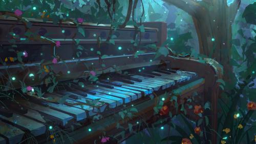 森林深处的钢琴