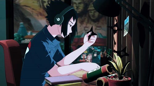  Sasuke Studying